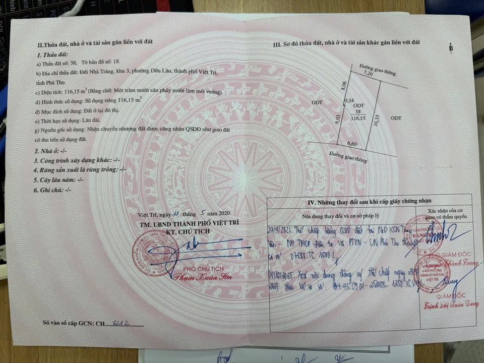 Bán đất tặng nhà cấp 4 tại Trần Phú, Việt Trì - Diện tích 116m², giá chỉ 3 tỷ!