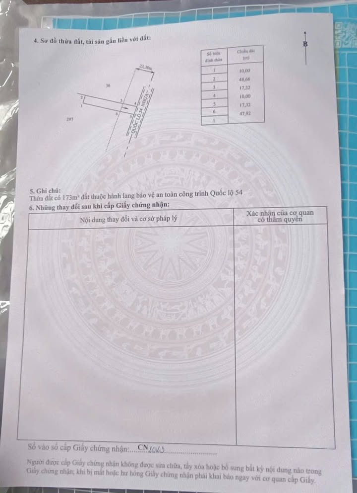 Đất mặt tiền Quốc Lộ 54, Châu Thành, Trà Vinh 650m² - Giá chỉ 1.35 tỷ!