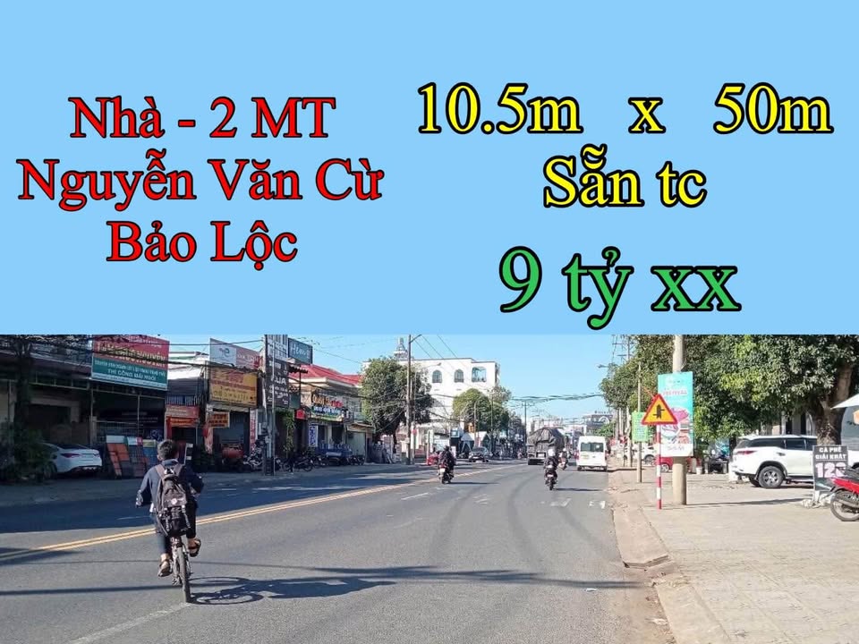 Nhà 2 mặt tiền Nguyễn Văn Cừ, Lộc Sơn, Bảo Lộc 472.5m² giá 9 tỷ - Đầu tư sinh lời ngay!