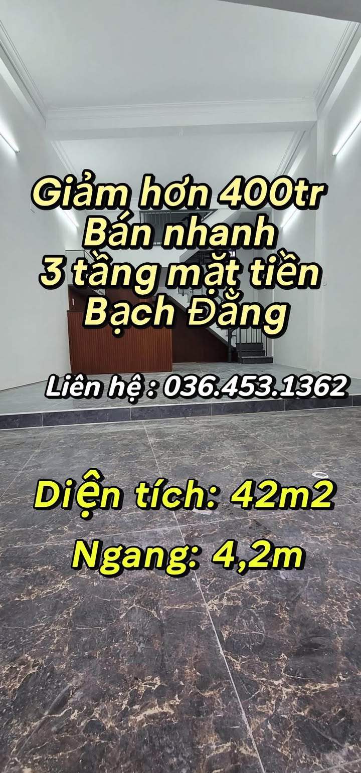 Nhà mặt tiền Bạch Đằng, Quy Nhơn 42m² giá 4.2 tỷ - Bán gấp, không thể bỏ lỡ!