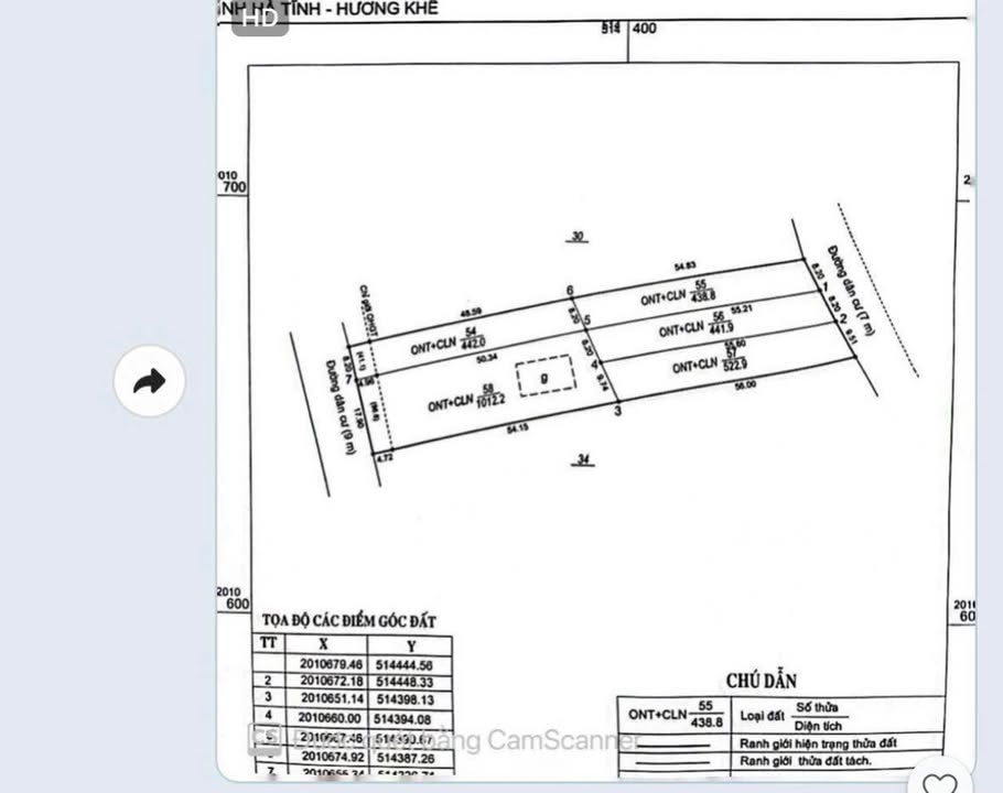 Đất 2 mặt tiền Trường Sơn, Phú Gia, Hương Khê 2600m² giá 1.4 tỷ - Cơ hội đầu tư hiếm có!