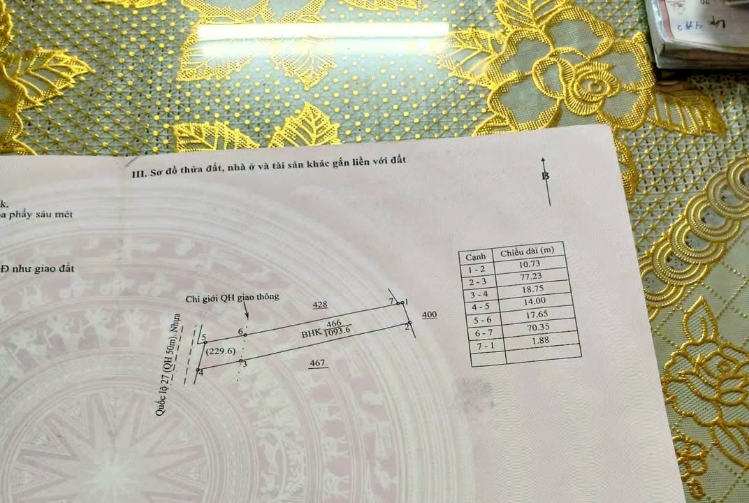 Đất nền 1302m² mặt tiền Quốc lộ 27 xã Krông Nô giá 970 triệu - Cơ hội đầu tư tuyệt vời!