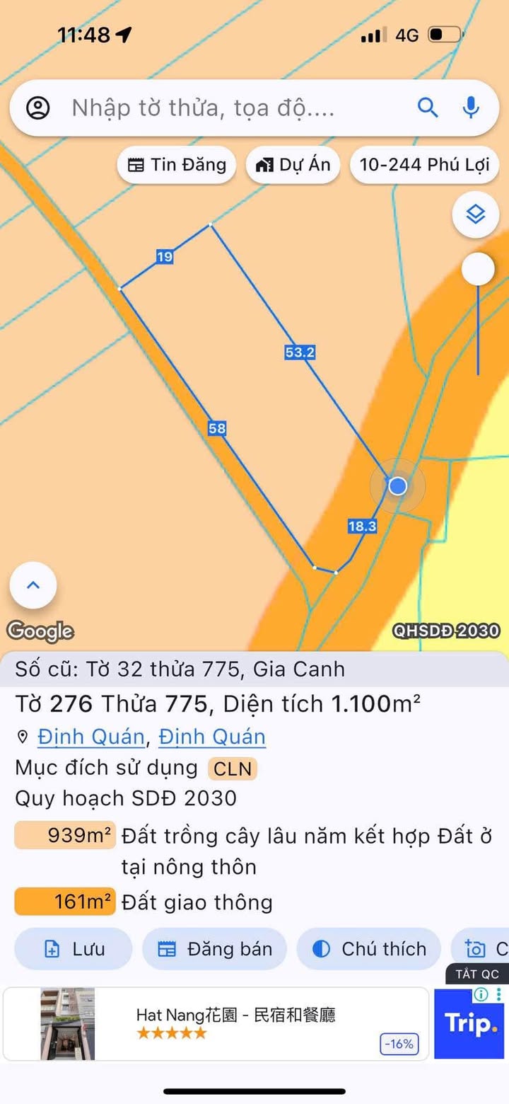 Đất nền 1100m² tại ấp 3 Gia Canh, Định Quán, Đồng Nai - View cánh đồng tuyệt đẹp chỉ 750 triệu!