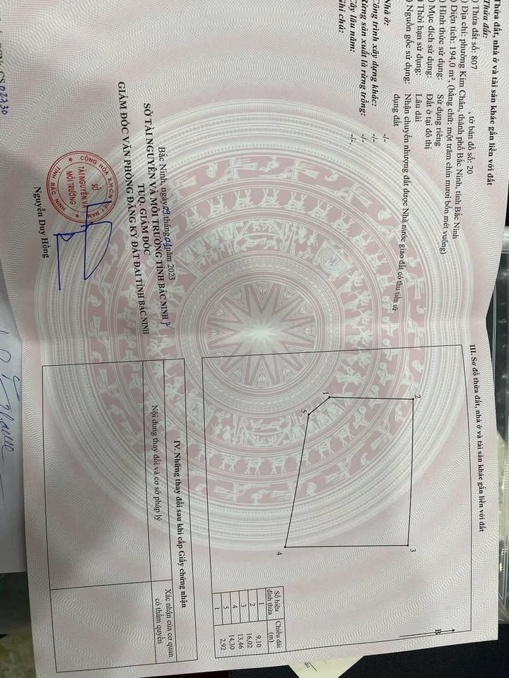 Đất nền biệt thự góc Kim Chân Bắc Ninh 194m² - Đầu tư sinh lời cao!