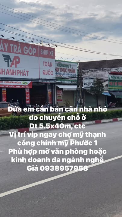 FrontHouse Bến Cát 220m² giá thỏa thuận - Vị trí đắc địa ngay chợ Mỹ Thạnh!