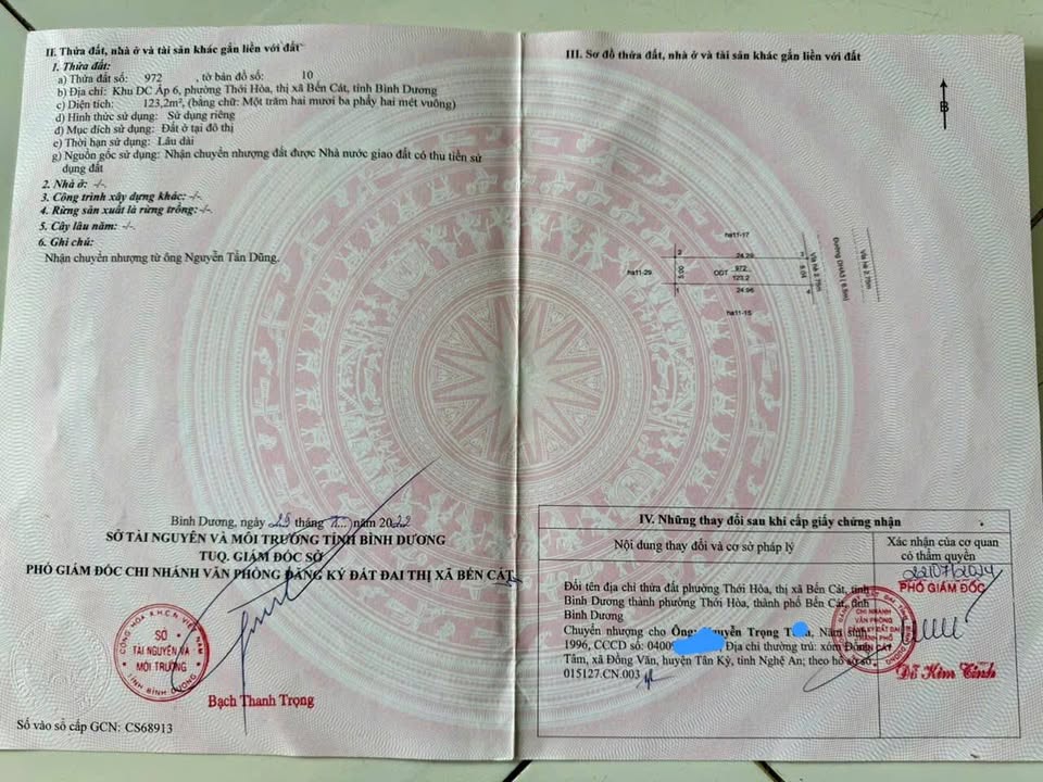 Đất nền chính chủ tại Khu H Golden Mỹ Phước 3, Bến Cát - Diện tích 123m², cơ hội đầu tư sinh lời!