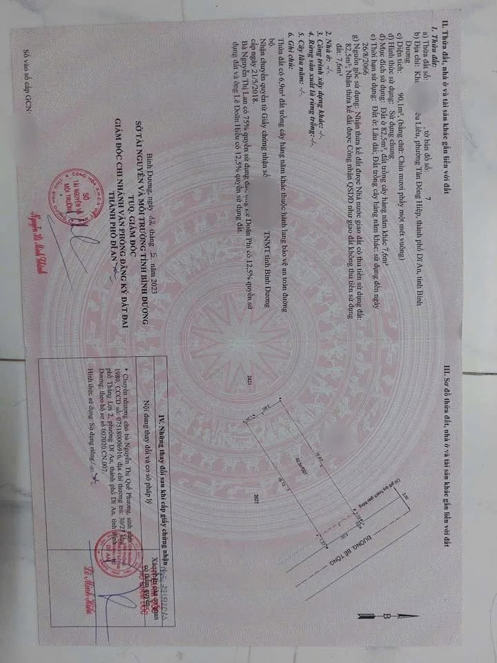 Đất nền Dĩ An 90m² giá 3 tỷ - Kèm 5 phòng trọ cho thuê!