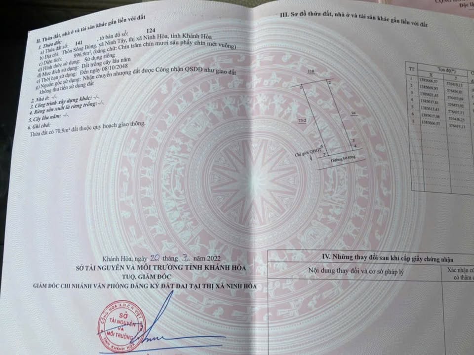 Đất ở Ninh Tây 996m² giá 900 triệu - Đầu tư sinh lời tại khu trung tâm!