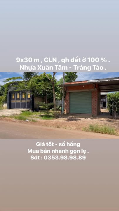 Đất mặt tiền nhựa Gia Ui, Xuân Hoà 270m² - Sổ hồng chính chủ, giá tốt!