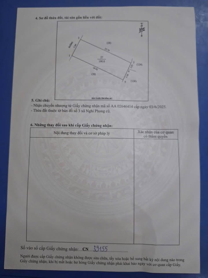 Đất nền Nghi Phong 190m² giá 3.1 tỷ - Vị trí siêu đẹp, sổ hồng chính chủ!