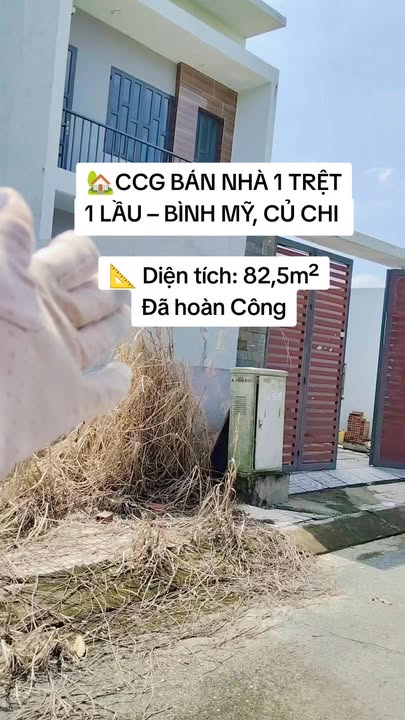 Nhà 2 tầng Bình Mỹ, Củ Chi 82,5m² giá 2,55 tỷ - Sổ hồng riêng, ô tô vào tận nơi!