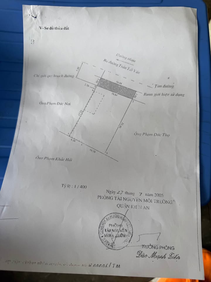 Đất nền mặt đường Trần Văn Cẩn, Kiến An 91.2m² giá 2 tỷ - Kinh doanh thuận lợi!