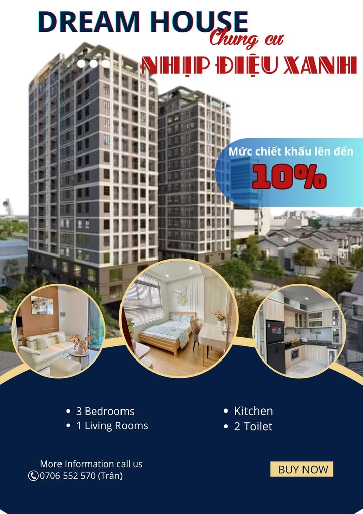 Căn hộ cao cấp Nam Long 1 Dream House Cần Thơ 40m² giá 1.3 tỷ - Sẵn sàng vào ở ngay!