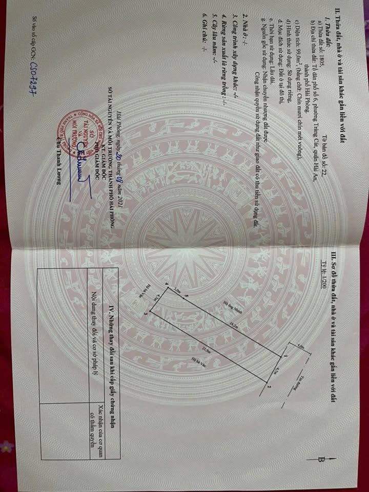 Đất nền Tràng Cát Hải An 99m² giá thỏa thuận - Đường rộng 8m thuận tiện