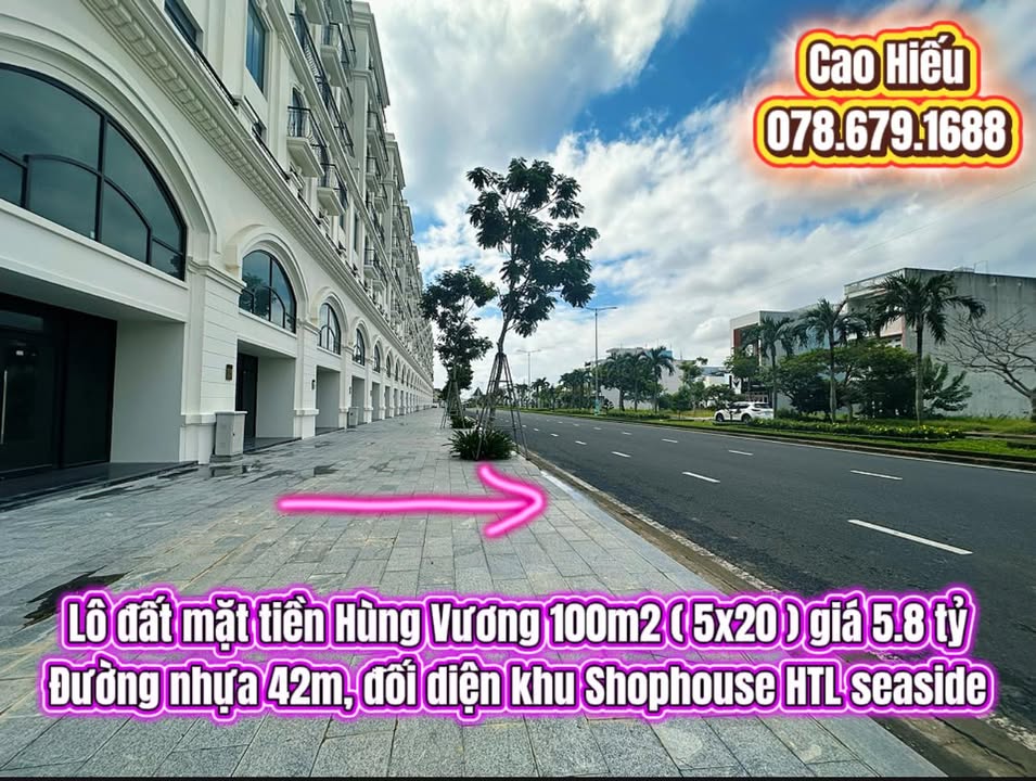 Đất mặt tiền Hùng Vương Tuy Hòa 100m² giá 5.8 tỷ - Cơ hội đầu tư tuyệt vời!