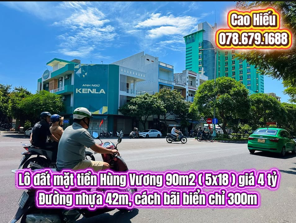 Đất mặt tiền Hùng Vương Tuy Hòa 90m² giá 4 tỷ - Cách biển chỉ 300m!