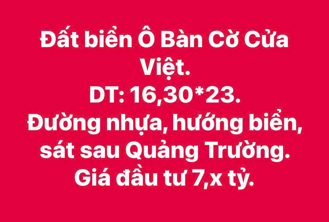 Đất biển Cửa Việt Gio Linh 374m² giá 7 tỷ - Đầu tư sinh lời ngay!