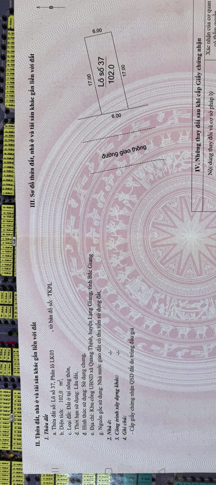 Bán đất xã Quang Thịnh, Lạng Giang 102m² giá 1.7 tỷ - Mặt tiền 6m, khe thoáng!