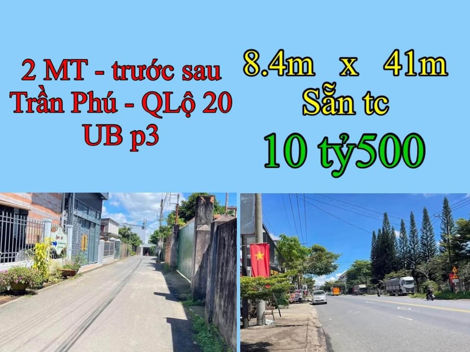 Nhà mặt tiền Trần Phú, Bảo Lộc 344m² giá 10.5 tỷ - Đầu tư sinh lời lý tưởng!