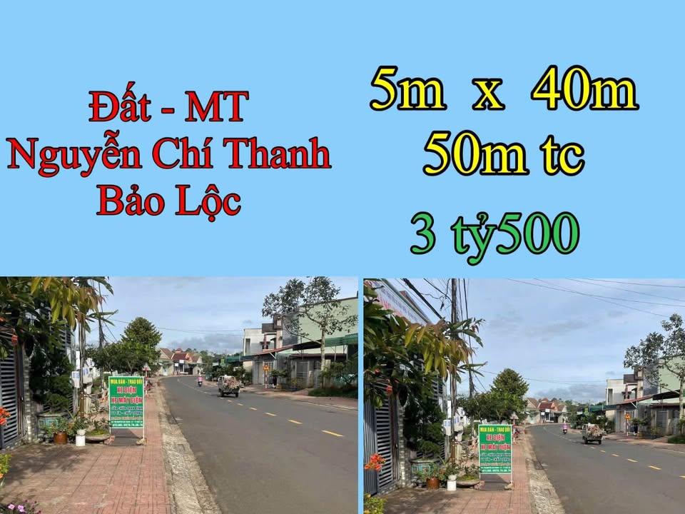 Đất mặt tiền Nguyễn Chí Thanh Bảo Lộc 200m² giá 3.5 tỷ - Cơ hội đầu tư tuyệt vời!