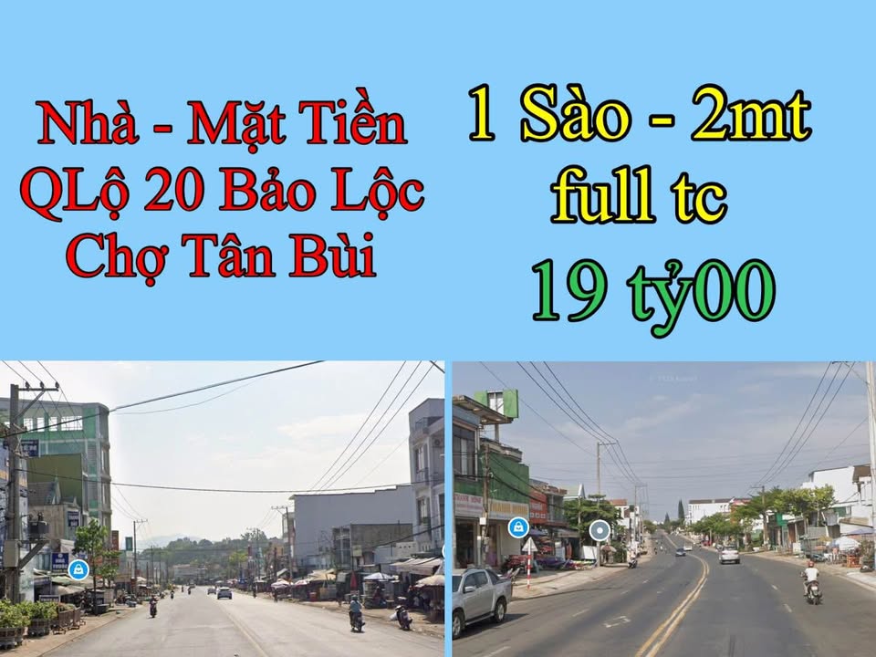 Nhà 2 mặt tiền Quốc lộ 20 Bảo Lộc 3600m² giá 19 tỷ - Đầu tư sinh lời ngay!
