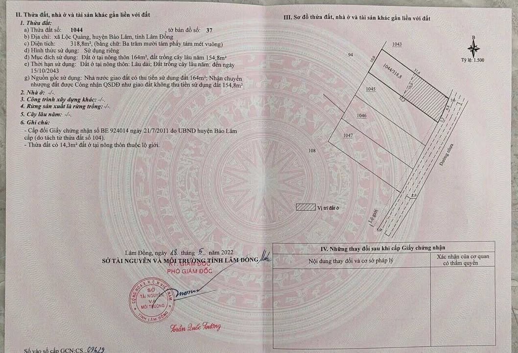 Đất thổ cư đường số 17 Lộc Quảng, Bảo Lâm 320m² giá chỉ 1.1 tỷ - Cơ hội đầu tư hấp dẫn!