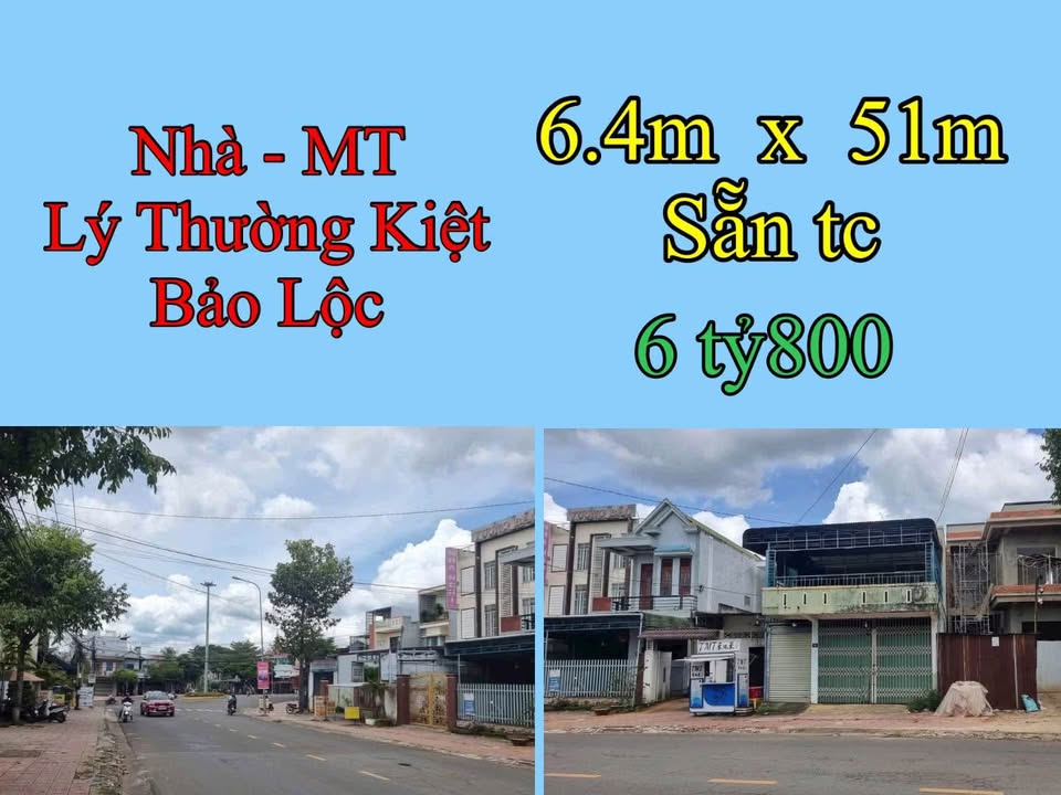 Nhà Mặt Tiền Lý Thường Kiệt Bảo Lộc 326.4m² giá 6.8 tỷ - Kinh doanh ngay!