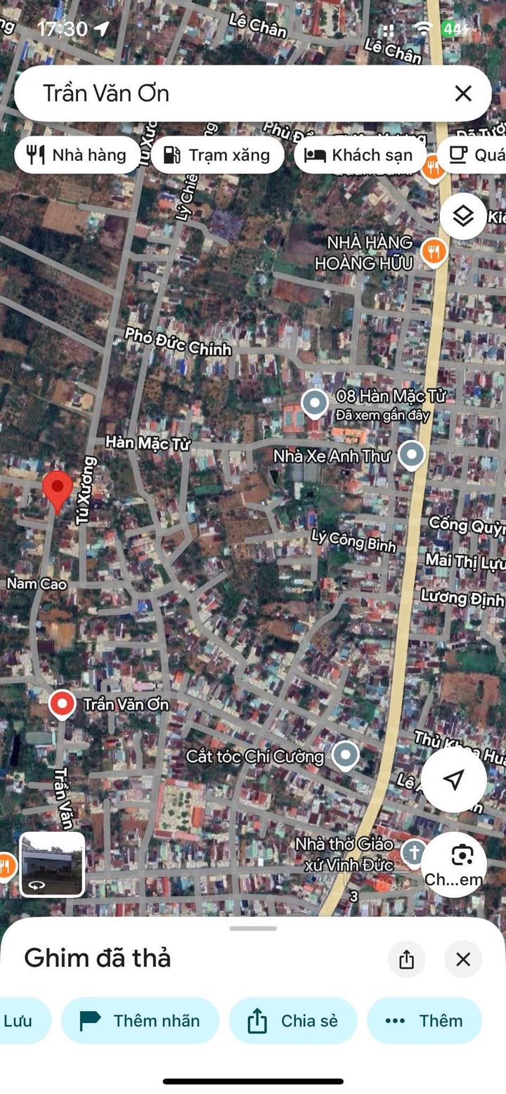 Đất nền đường Trần Văn Ơn, Thống Nhất, Buôn Hồ 96.5m² giá 1.544 tỷ - Cơ hội đầu tư tốt!