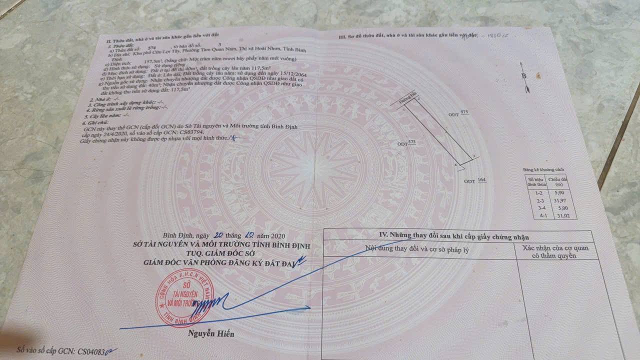 Đất nền Cửu Lợi Tây, Tam Quan Nam 155m² giá 300 triệu - Đầu tư sinh lời!