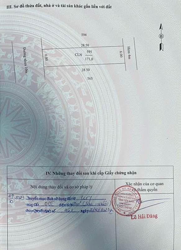 Bán đất hẻm nhựa 75 Trần Phú, Tây Ninh - Diện tích 171m², giá chỉ 175 triệu!