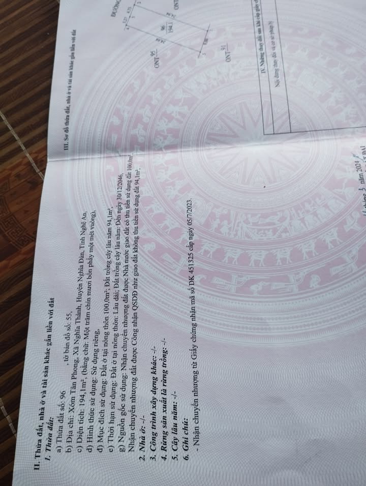 Đất nền Nghĩa Đàn 194m² giá chỉ 300 triệu - Cơ hội đầu tư hấp dẫn!