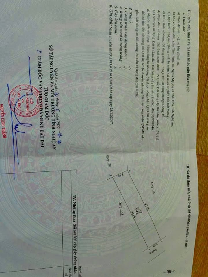 Lô đất đẹp tại Nghĩa Mỹ, Thái Hòa 324m² giá 700 triệu - Cơ hội đầu tư tuyệt vời!