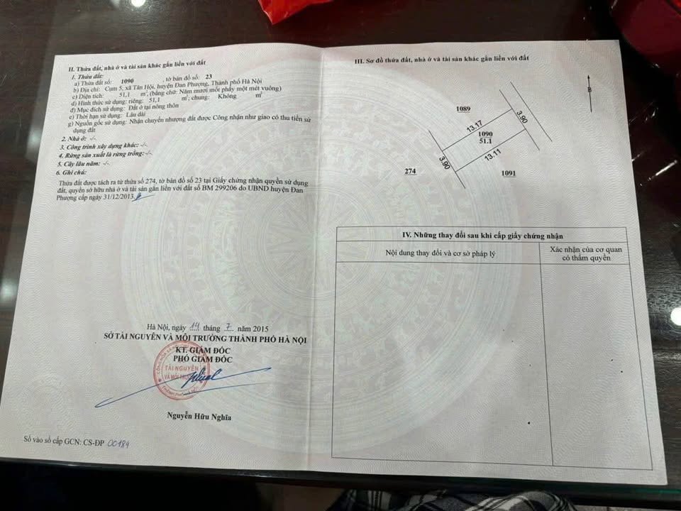 Đất nền Tân Hội Sóc Sơn 51m² - Sổ đỏ chính chủ, giá thỏa thuận!