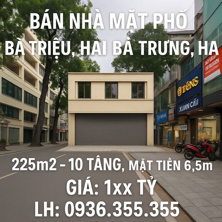 Nhà mặt phố Bà Triệu - Hai Bà Trưng - 225m² - Đầu tư sinh lời ngay!