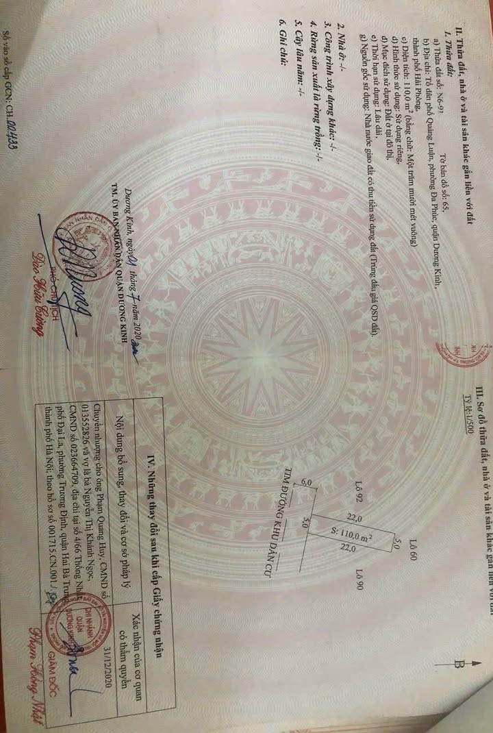 Lô đất đẹp 110m² tại Centropak Đa Phúc, Dương Kinh - Giá chỉ 3.52 tỷ!