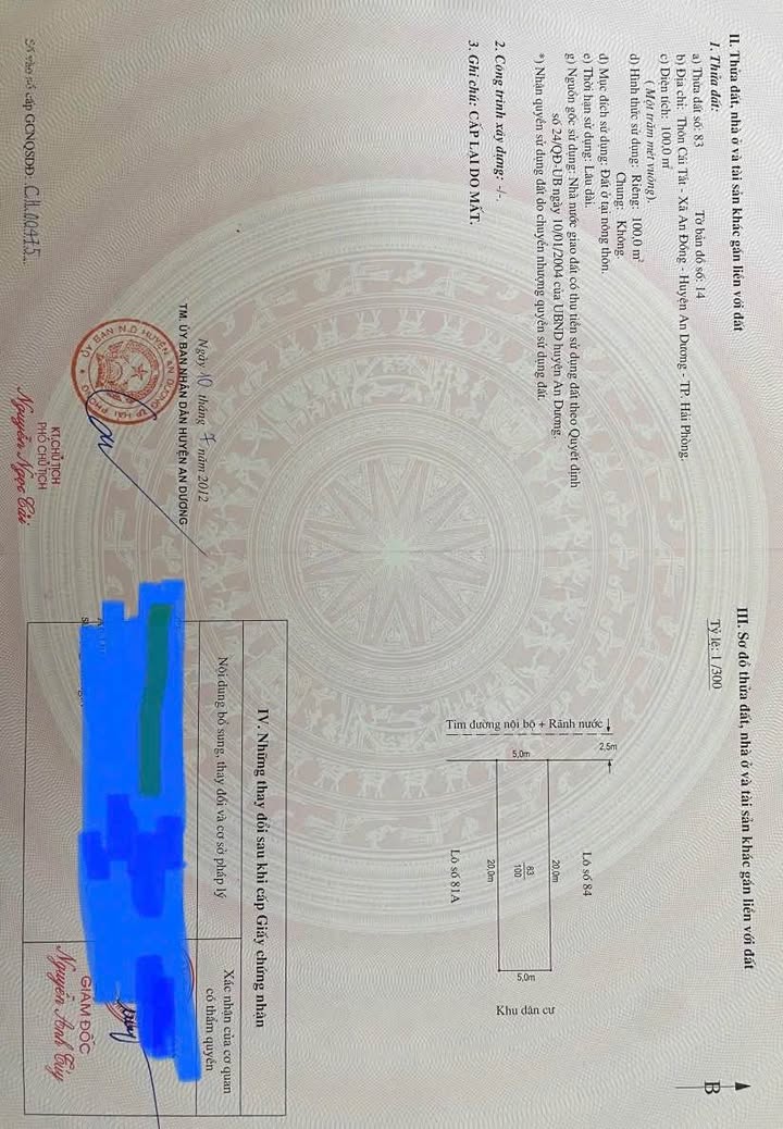 Đất nền An Đồng, An Dương, Hải Phòng 100m² giá 4.4 tỷ - Cơ hội đầu tư hiếm có!