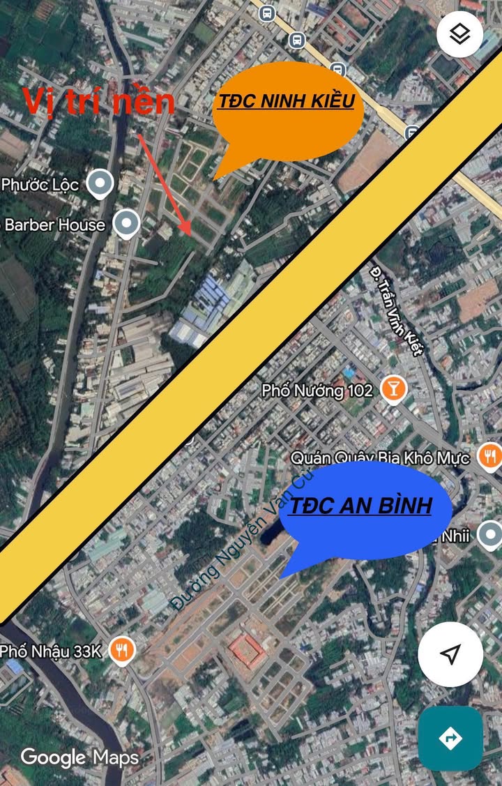 Đất nền Ninh Kiều - Phường An Bình - 72m² giá 1.75 tỷ - Cơ hội đầu tư tuyệt vời!