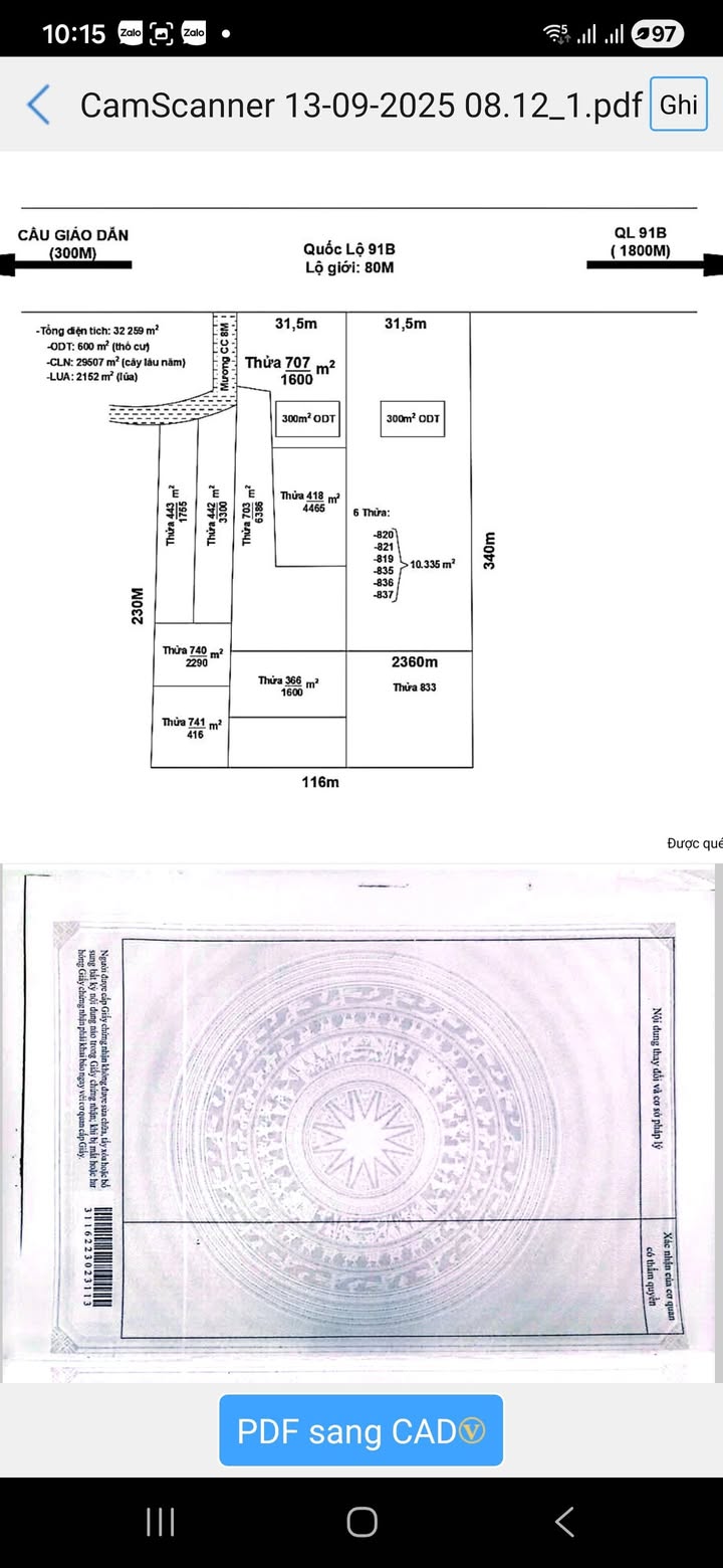 Đất nền 32.000m² Quốc lộ 91B, Thới An Đông, Cần Thơ giá 102 tỷ - Cơ hội đầu tư hiếm có!