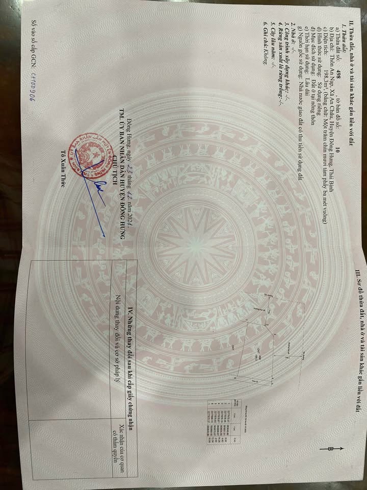 Đất dự án xã An Châu, Đông Hưng 200m² - Giá hấp dẫn, lô góc đẹp như tranh!