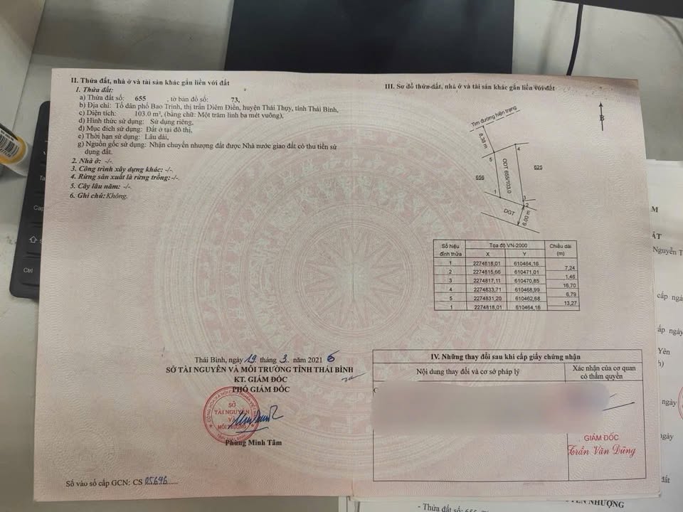 Đất nền kinh doanh tại tổ dân phố Nghĩa Chỉ, Diêm Điền, Thái Thuỵ - 103m² giá 2.6 tỷ hấp dẫn!