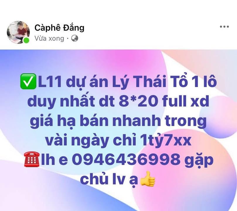 Đất dự án Lý Thái Tổ, Đồng Hới 160m² giá 1.7 tỷ - Cơ hội đầu tư tốt!
