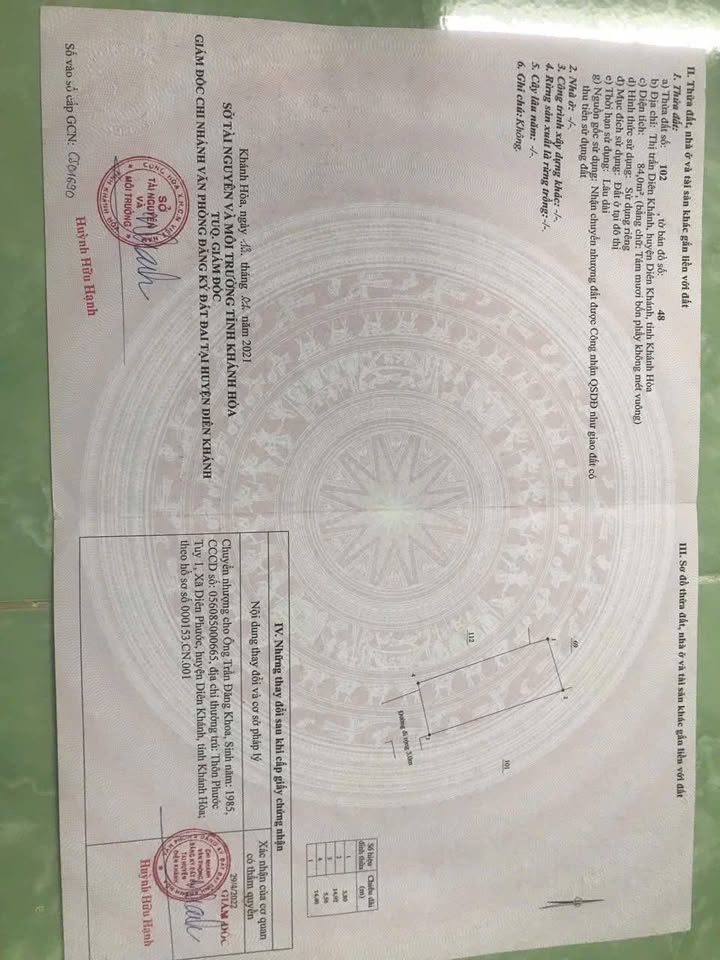 Nhà cấp 4 Diên Khánh 84m² giá 1.45 tỷ - Vị trí trung tâm, tiện ích đầy đủ!