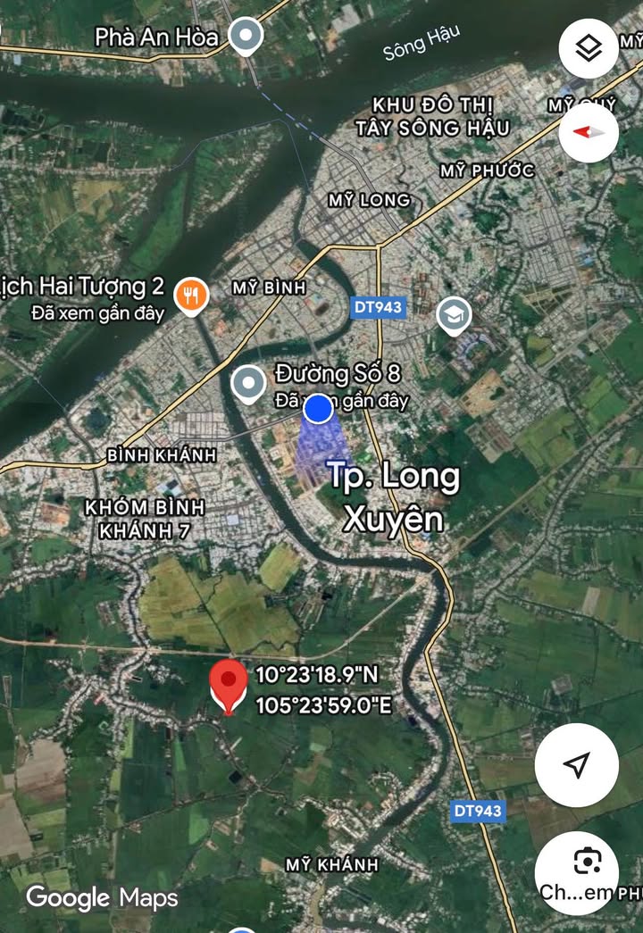 Đất lúa 15.462m² tại Bình Khánh, Long Xuyên - Giá chỉ 6.25 tỷ VND!