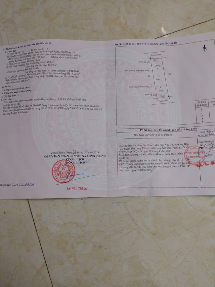 Đất nền Bàu Sen Long Khánh 300m² giá 3.7 tỷ - Sổ đỏ chính chủ!