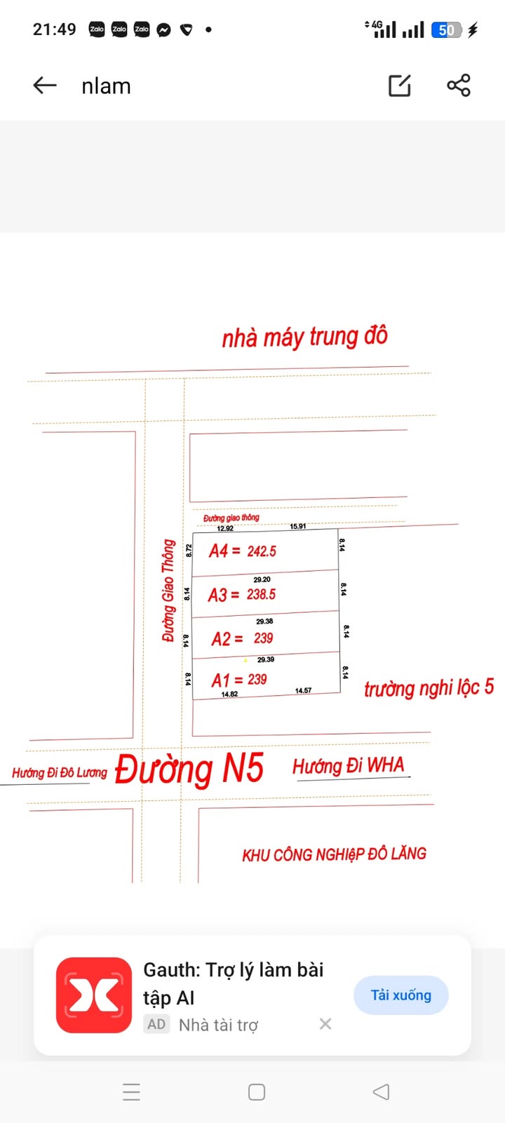 Đất nền Nghi Lâm 250m² giá 1.3 tỷ - Sổ đỏ chính chủ!