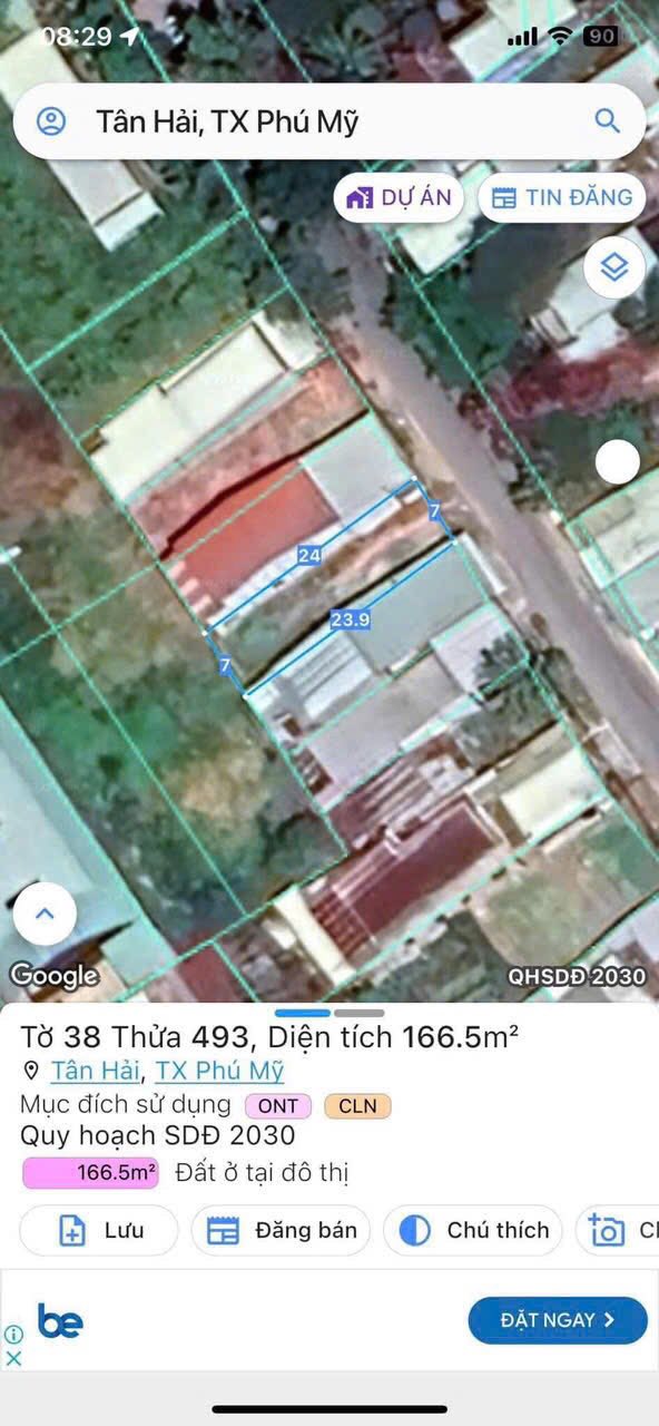 Đất nền Tân Hải, Phú Mỹ 168m² giá 3.3 tỷ - Đầu tư sinh lời ngay!