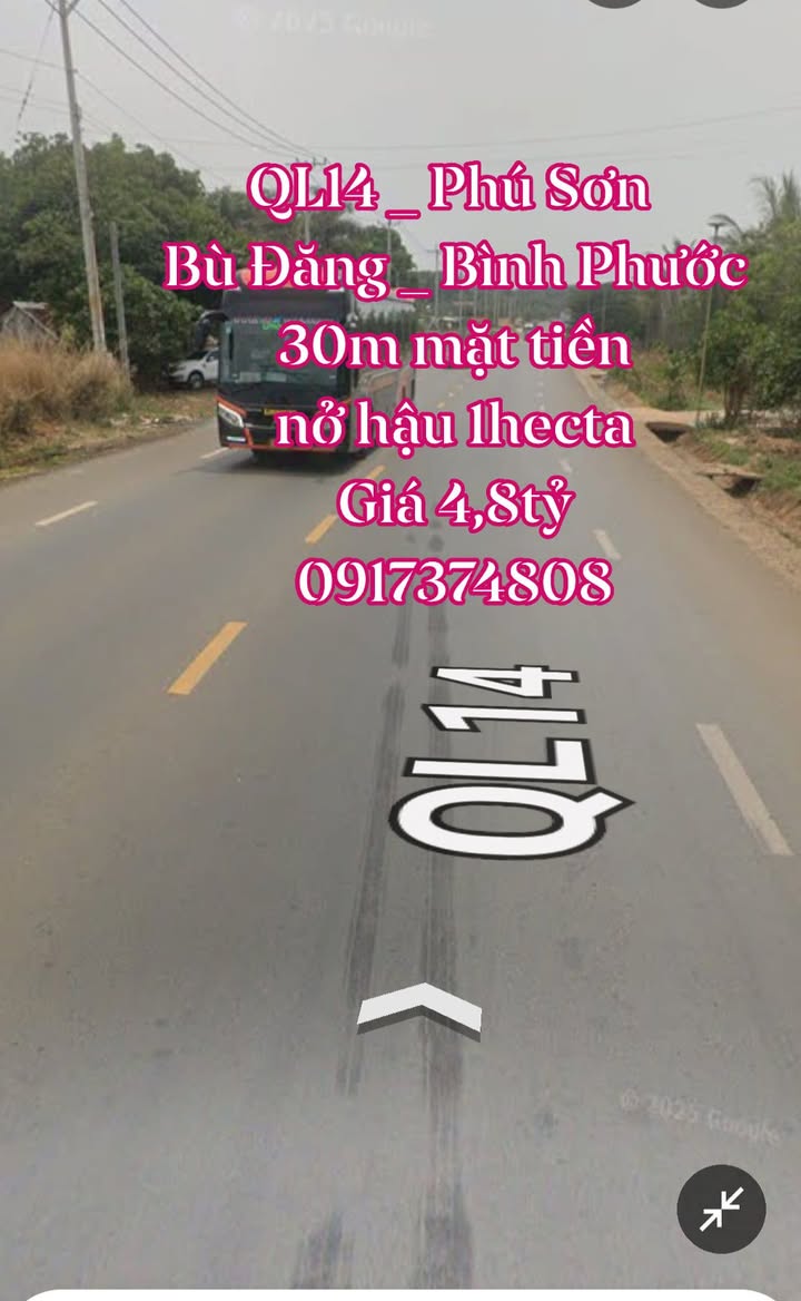 Farm 1hecta mặt tiền QL14, xã Phú Sơn, huyện Bù Đăng - Cơ hội đầu tư hấp dẫn!