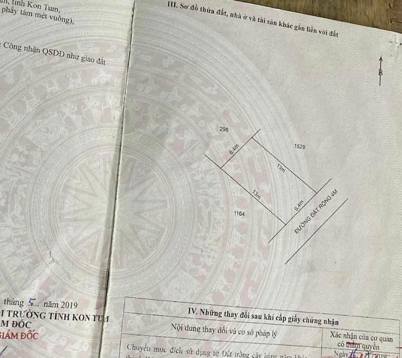 Đất thổ cư Đắk Cấm Kon Tum 83m² giá chỉ 400 triệu - Khu vực rộng rãi, tiện nghi