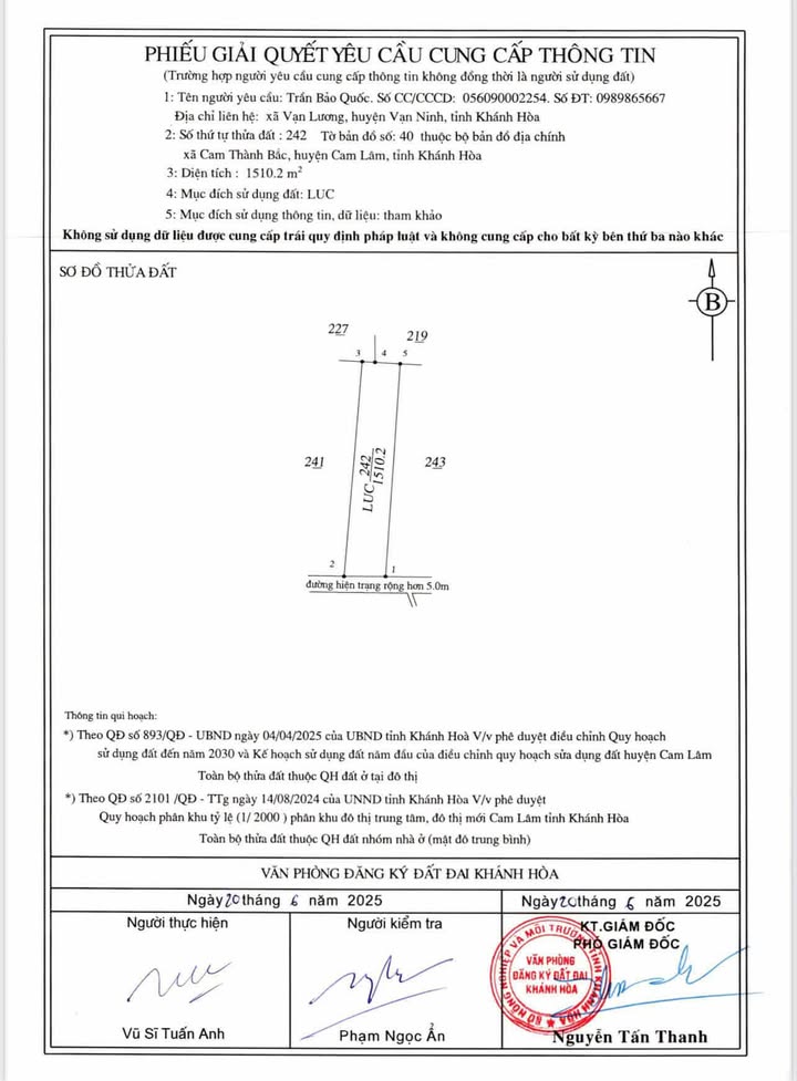 Đất Cam Thành Bắc 4372m² giá 1.7 tỷ - Đầu tư sinh lời tiềm năng!