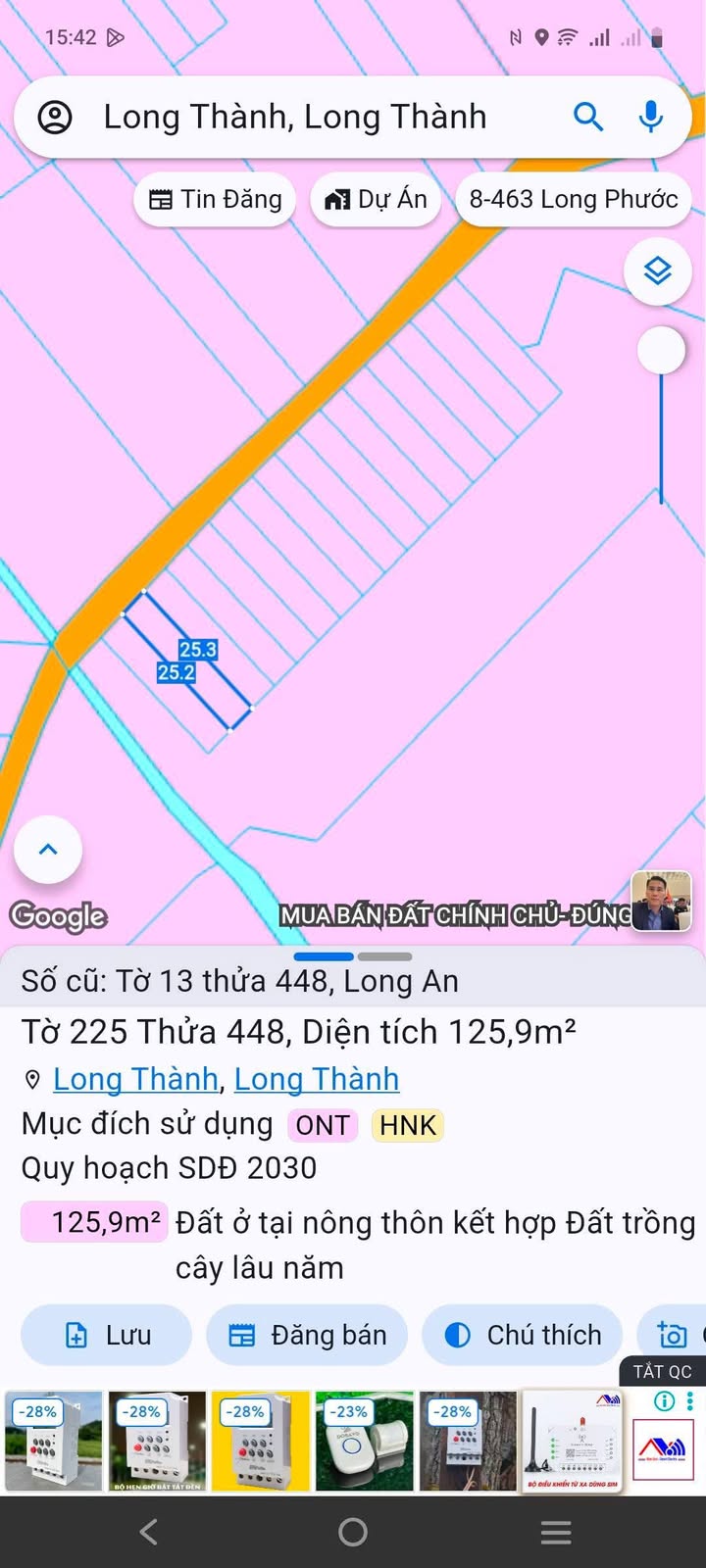 Đất nền Long An, Long Thành 125m² giá chỉ 1,7 tỷ - Sổ hồng riêng, gần sân bay!